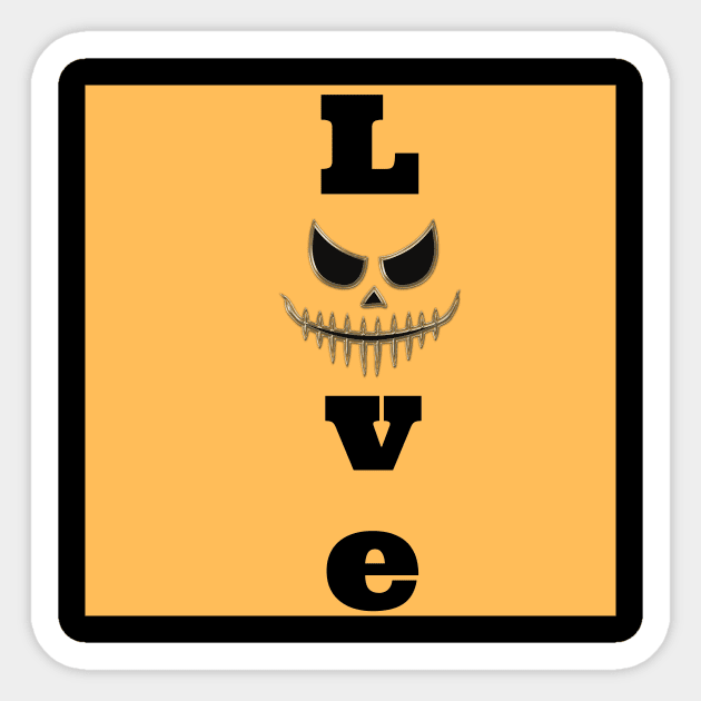 Love Halloween cute t shirts, Sticker by Muymedia